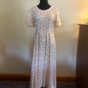 Vintage L.L. Bean Short Sleeve Floral Maxi Dress